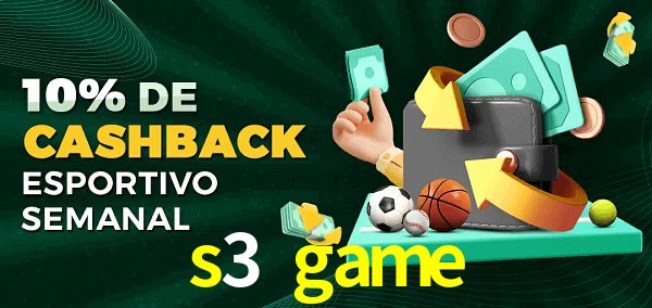 10% de bônus de cashback na s3 game